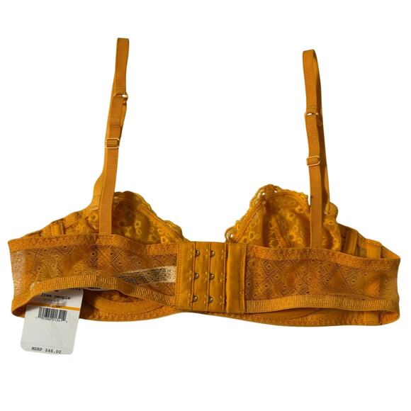 NWT Free People Intimately St. Tropez Underwire Balconette Bra Yellow 34A - Picture 5 of 8